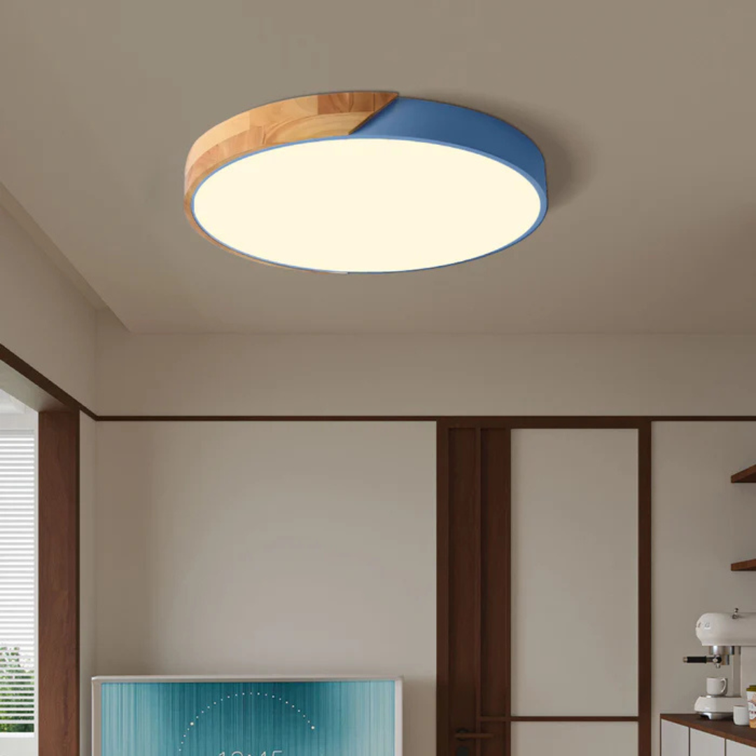 Delos - Scandinavian Wooden LED Ceiling Lamp