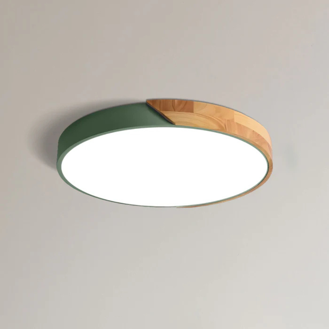 Delos - Scandinavian Wooden LED Ceiling Lamp