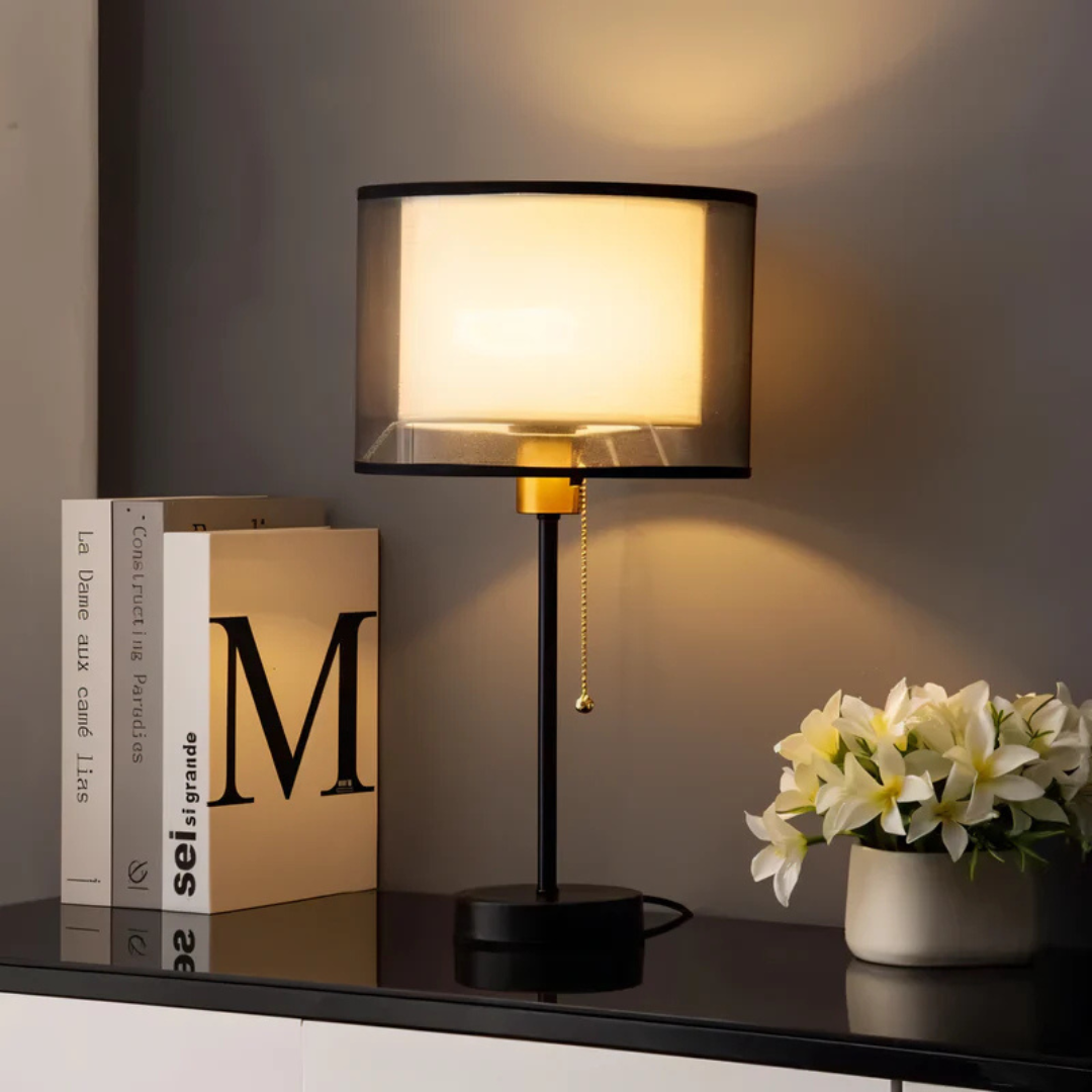 Lumis - Table Lamp with Double Fabric Shade