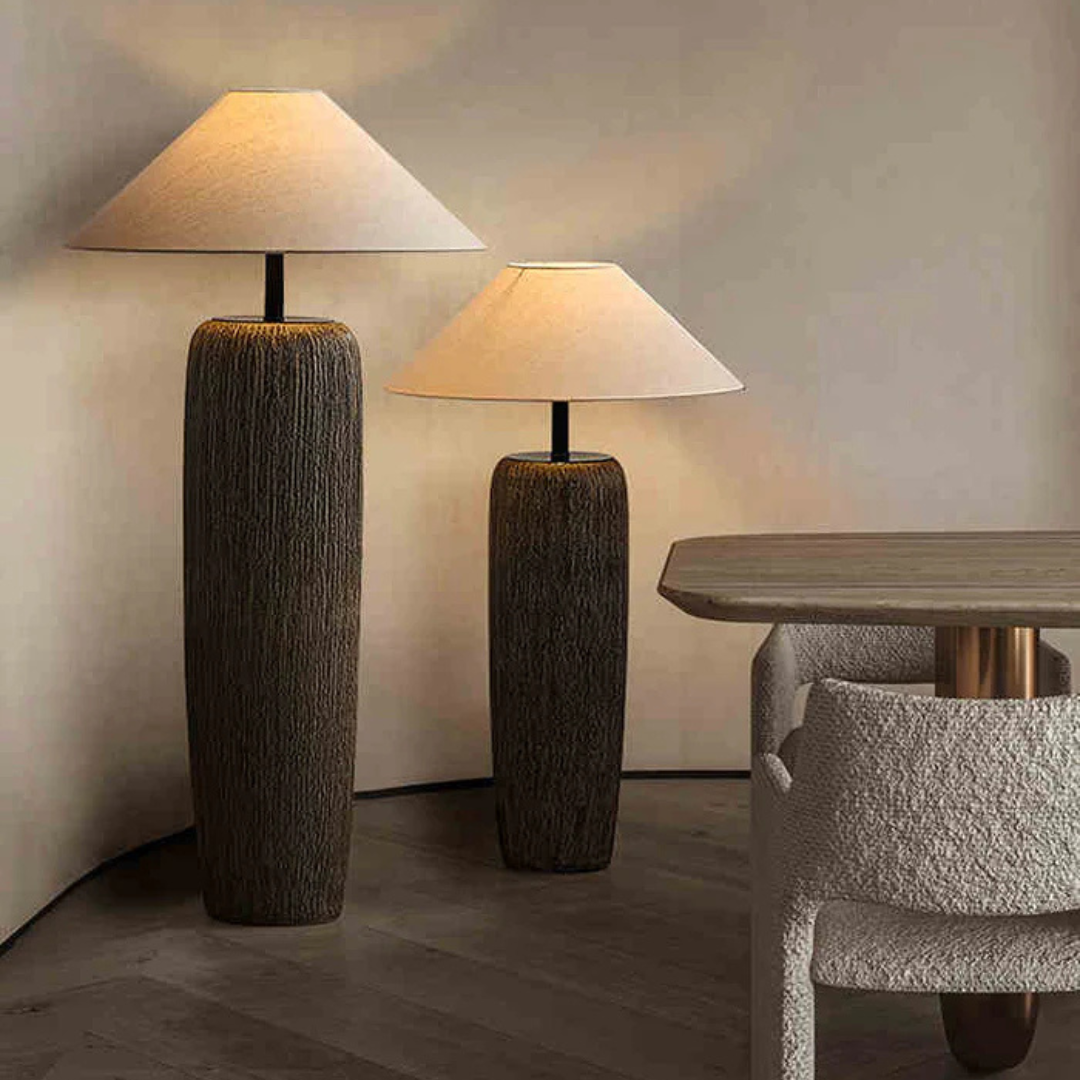 Orama - Weathered Wooden Floor Lamp