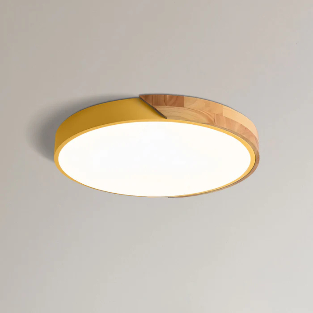 Delos - Scandinavian Wooden LED Ceiling Lamp