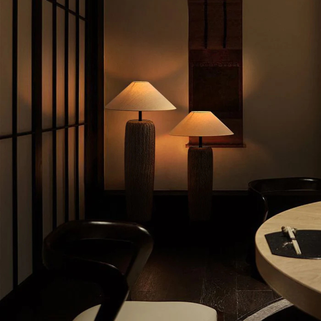 Orama - Weathered Wooden Floor Lamp