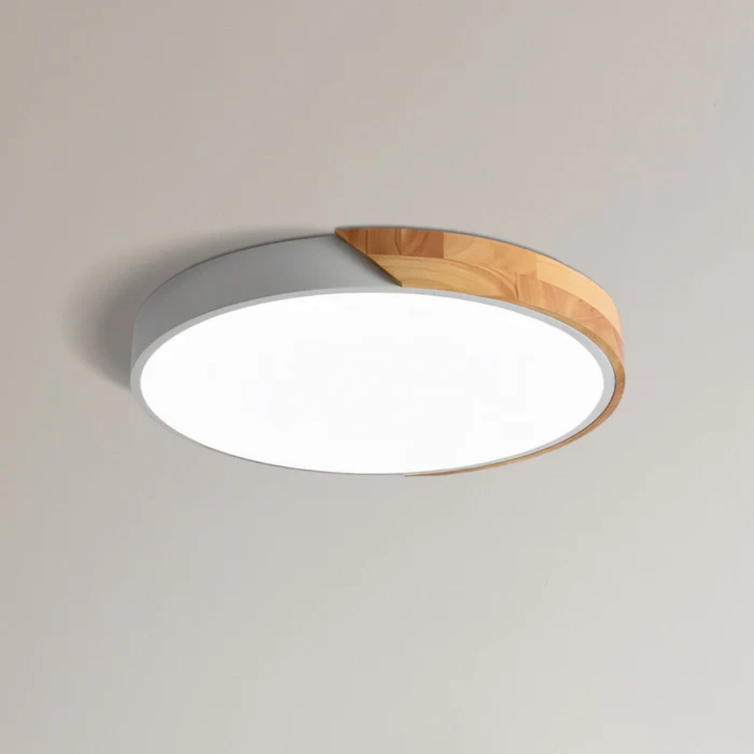Delos - Scandinavian Wooden LED Ceiling Lamp