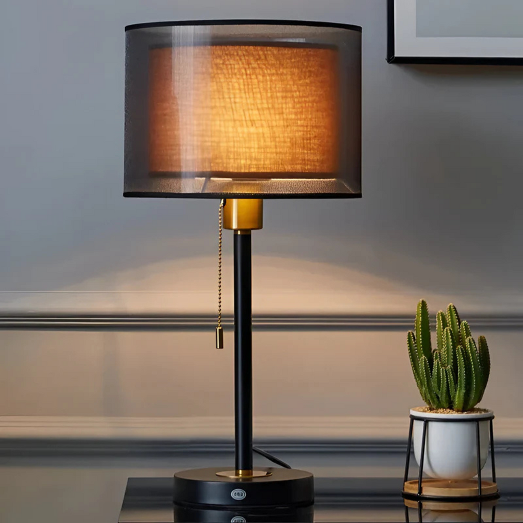 Lumis - Table Lamp with Double Fabric Shade