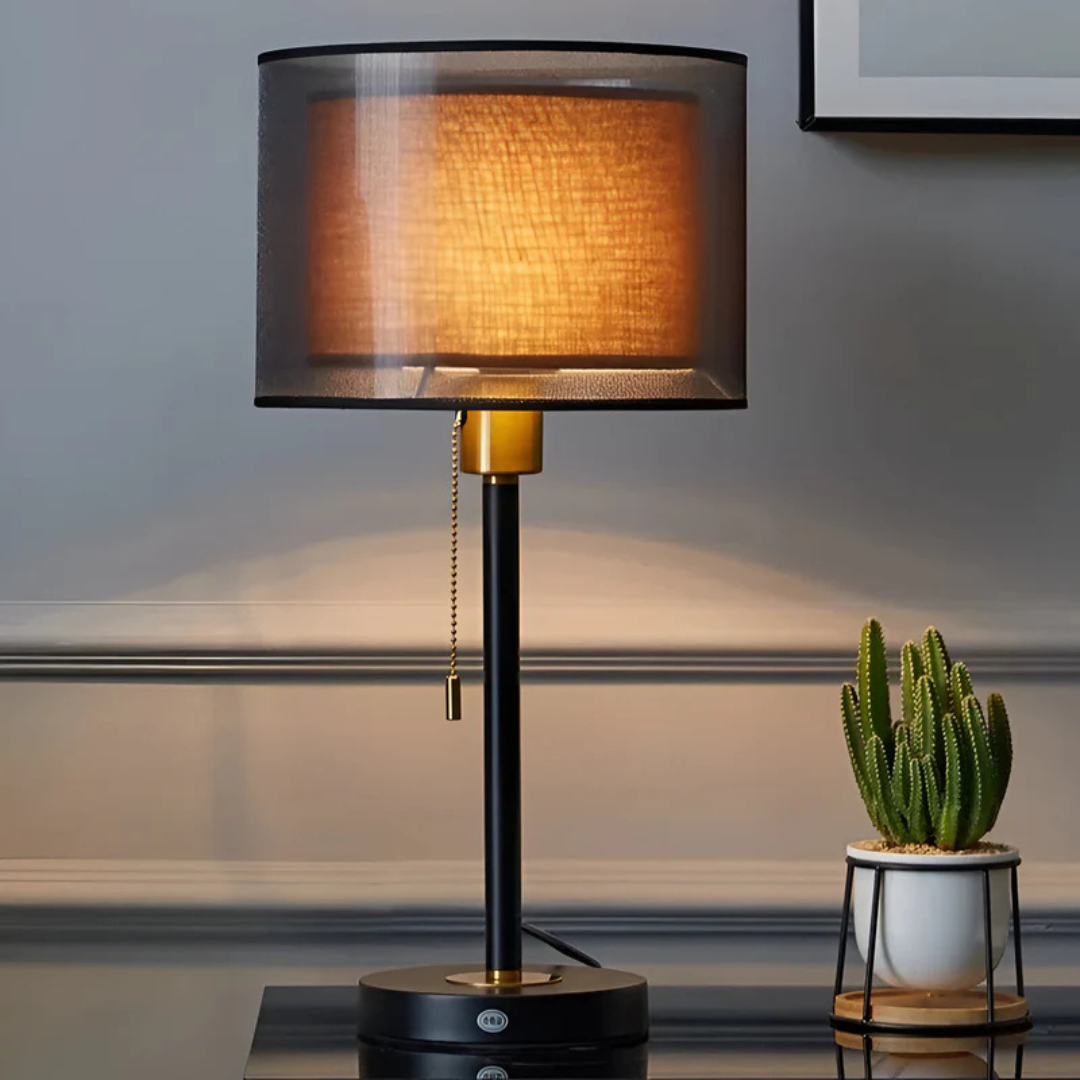 Lumis - Table Lamp with Double Fabric Shade