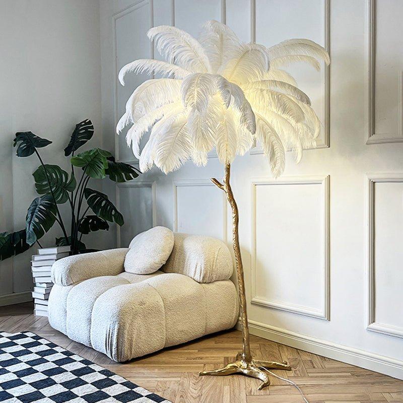 Nocturna - Luxury Standing Floor Lamp with Feathers