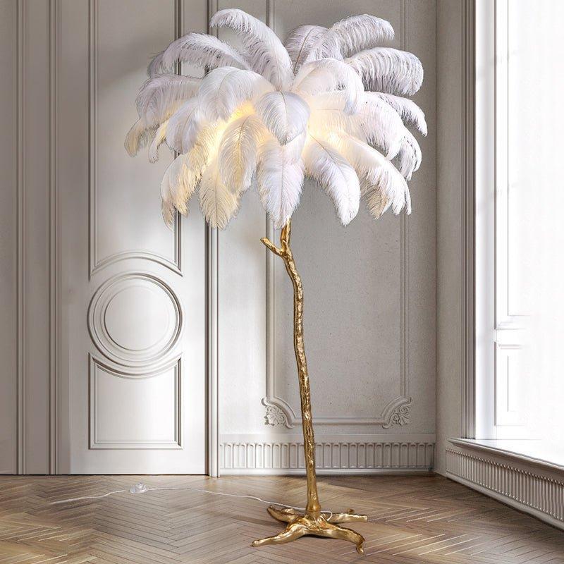 Nocturna - Luxury Standing Floor Lamp with Feathers